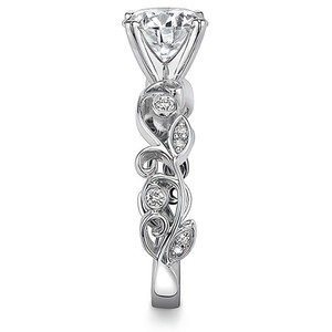 Round Cut Moissanite <b>Ring</b> 925 Sterling <b>Silver</b> White Gold Plated Luxury <b>Solitaire</b> Classic Engagement Wedding Promise Bridal <b>Ring</b> - Product Image 2