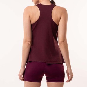 Women's Solid Color Breathable O Neck Knitted Tank Top Casual Sleeveless Tops 180g Polyester - Product Image 2