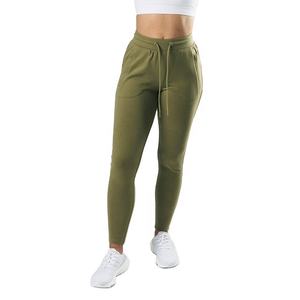 Jogging vert en tissu éponge respirant pour femme, 80 % coton, 20 % polyester, taille ajustable avec cordon de serrage, pantalon de survêtement pour l'été et l'entraînement, taille XL - Product Image 4