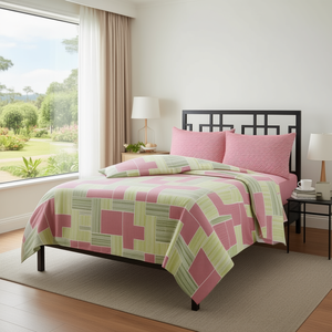 Ensemble de draps en coton Nature Bliss 20s 300TC, taille simple/double, comprenant des draps housses et plats, 3 pièces pour hôtels, 60x90 pouces - Product Image 3