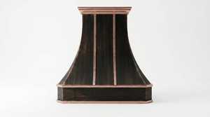 Customized High Demanded Copper Range Hood Dark Copper Body with Bright Copper Trim <b>Wall</b>-Mount Kitchen <b>Vent</b> Hood - Product Image 2