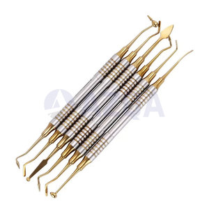 Juego de 6 Instrumentos de Relleno Compuesto con Recubrimiento de Titanio Dorado, Kit Completo de Herramientas Restauradoras Dentales para un Trabajo Fácil y Preciso - Product Image 3