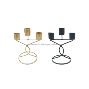 เชิงเทียนโลหะตกแต่งโต๊ะสไตล์โมเดิร์นสำหรับงานแต่งงาน งานปาร์ตี้ และใช้ในบ้าน มีให้เลือกหลายแบบ - Product Image 5