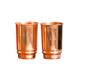 Verre à boire en cuivre de style vintage personnalisable, finition martelée, fait main, gobelet à eau ayurvédique pour la santé - Product Image 1