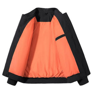 Veste bomber matelassée d'hiver pour homme, personnalisée OEM, en polyester/coton, imperméable, coupe-vent, avec fermeture éclair bidirectionnelle et fourrure de mouton - Product Image 3