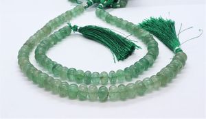 Cuentas redondas lisas de fresa verde natural AAA de 8-9 mm, cuentas de fresa verde de 10 pulgadas para la fabricación de joyería - Product Image 2