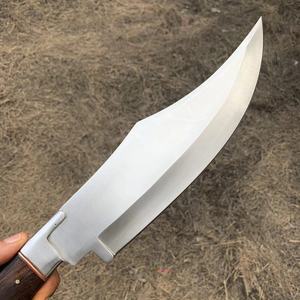 Cuchillo Bowie de Caza de Acero de Damasco Forjado a Mano con Mango de Madera para Supervivencia, Camping y Uso en Exteriores, Grado Industrial OEM - Product Image 3