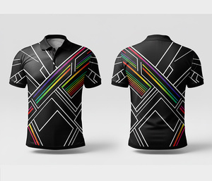 เสื้อโปโลแบบซับลิเมชั่นสั่งทำพิเศษ – รับทำโลโก้และดีไซน์ตามต้องการ สำหรับผู้ชาย ผู้หญิง และเยาวชน แห้งเร็ว ระบายอากาศได้ดี เหมาะสำหรับการเล่นกีฬา - Product Image 2