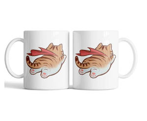 Vaso de cerámica con diseño de gato bonito para café y té para relajarse después de un largo día con comodidad y Fantasía - Product Image 2
