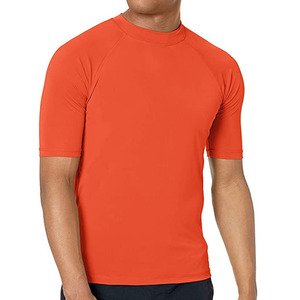 Haut de bain unisexe orange à manches longues anti-UV avec protection UV, en Spandex/Polyester respirant 180g pour adultes - Product Image 2