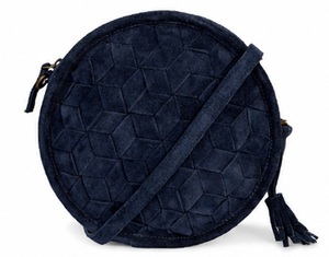 Sac bandoulière Gravs Premium en cuir suédé style bohème vintage pour femme, sac à bandoulière géométrique avec chaîne réglable et pompon, fermeture éclair - Product Image 1