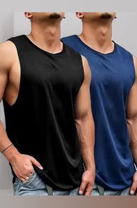 เสื้อกล้ามออกกำลังกายผู้ชาย ผ้าฝ้าย ใส่สบาย อุ่นสบาย เหมาะกับฤดูร้อน ฤดูใบไม้ร่วง ฤดูหนาว ทุกฤดู สีพื้น รับสั่งทำ - Product Image 4