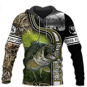 Sweat-shirt unisexe à capuche tendance, motif animal Loup Chasseur Tatouage, impression 3D par sublimation, camouflage, 100% coton molletonné, hiver, dernière collection - Product Image 1