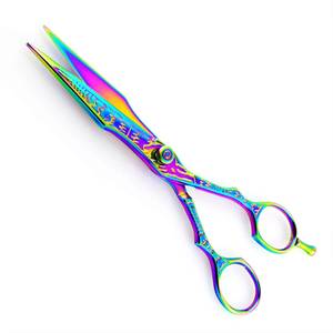 Ciseaux de coiffure professionnels en acier inoxydable 440C, lame tranchante, manche long, pour droitiers, ciseaux de coupe de cheveux - Product Image 5