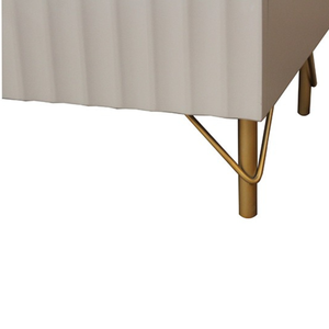 Mesita de noche de madera de caoba maciza blanca clásica con dos cajones elegantes, mesita de noche hecha a mano para muebles de dormitorio - Product Image 4