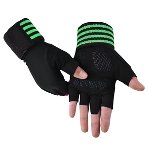 Gants de cyclisme unisexes respirants en polyester à demi-doigts pour sports de plein air, protection UV, antichoc, VTT - Product Image 4