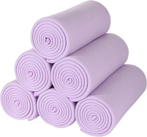 Lavender Polar Fleece Throw <b>Blanket</b> Solid Color Rectangular Folded Lightweight Soft <b>Warm</b> Home Use Four Seasons - Product Image 1
