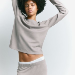 Pijama de algodón de manga corta de alta calidad para mujer, conjunto de 2 piezas, ropa térmica de verano para estar en casa, de secado rápido, cintura elástica, ropa de dormir - Product Image 5