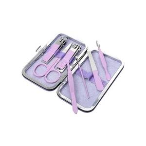 Purple Professional <b>Nail</b> Care Kit with 10 1 Stainless Steel Tools Portable Manicure Set for Adults Classic Style <b>Case</b> Packaging - Product Image 1