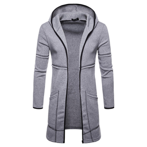 D0802ME80 Winter Knitted Digital Printing Lined Eco-Friendly <b>Long</b> Style Solid Color Big Pocket New Style <b>Hoodie</b> Fashion - Product Image 4