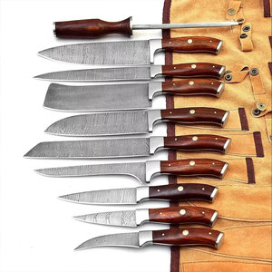Premium Quality Handmade Damascus Chef <b>Knives</b> <b>Set</b> with 67-Layer Damascus Steel Blades and Wood Handles-Wholesale - Product Image 1