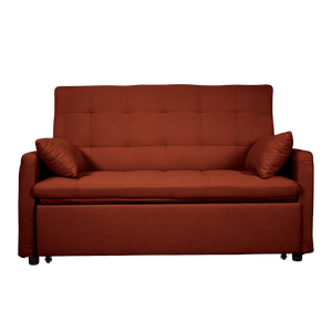 Divano Letto Convertibile Oversize 61 Pollici, Divanetto a 2 Posti con Tasche, Schienale Regolabile e Cuscini - Product Image 1