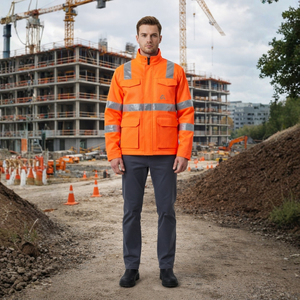 Chaquetas de Seguridad Reflectantes para Hombre, Personalizadas de Fábrica, Transpirables, de Lona, de Alta Visibilidad, con Reflector - Product Image 4