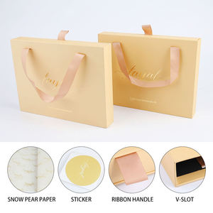 Custom Eco-Friendly Handmade Pink Valentine's Day Luxury <b>Gift</b> <b>Box</b> for Jewelry Cardboard Sliding Drawer Ribbon Handle Hot - Product Image 4