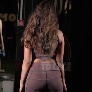 Excellent Fournisseur : Nouveauté Ensemble Activewear Femme Sans Coutures, Soutien-Gorge Push-Up et Legging Amincissant, Ensemble Yoga 2 Pièces - Product Image 5