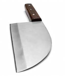 Couteau de cuisine et hachoir robuste en acier inoxydable de qualité professionnelle avec manche en bois de rose OEM - Product Image 2
