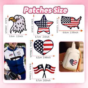 Apliques Bordados de la Bandera Americana, Águila, Estrella y Mapa para Chaquetas, Sombreros y Bolsos - Product Image 2