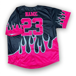 High Quality Customizable Short Sleeve Baseball Uniform Sets Anti-Bacterial Quick Dry Breathable Spandex/Poly/Cotton V-Neck Sets - Product Image 4