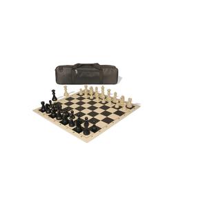 Juego de Ajedrez Staunton de Lujo con Damas Adicionales |   Tapete de Ajedrez de Silicona con Patrón de Madera Personalizado, Piezas de Ajedrez de Resina Ponderadas de Alta Calidad - Product Image 3