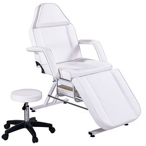 Camilla Hidráulica Multiusos para Esteticista con Dos Bandejas, Mesa Facial de 3 Secciones, Silla de Salón para Tatuajes, Camillas de Masaje - Product Image 1