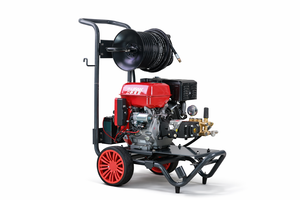 Máquina de <span class=keywords><strong>Limpieza</strong></span> de Tuberías de Alta Presión con Motor de Gasolina de 15 HP, 150 Bares, 2175 PSI, para Desagües de Alcantarillado de 300 mm y <span class=keywords><strong>Limpieza</strong></span> de Grandes Áreas Exteriores - Product Image 1