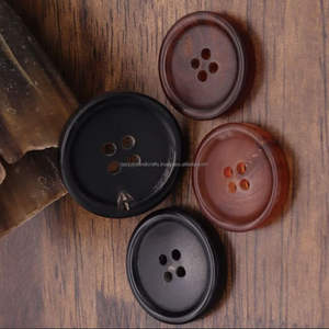 Boutons de chemise en véritable corne de buffle 14mm 18mm 20mm Personnalisés pour vêtements et sacs - Product Image 4