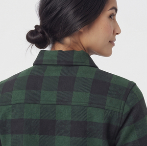 Women's Green Plaid <b>Flannel</b> <b>Jacket</b> Full Sleeve Turn-down Collar Button Closure 100% Cotton Plaid Crop <b>Jacket</b> <b>Flannel</b> Shirt Women - Product Image 4