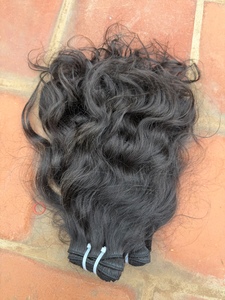 Extensions de cheveux humains vierges indiens de haute qualité, 14-16 pouces, ondulés profonds, double trame, permables, lots naturels, Temples - Product Image 5