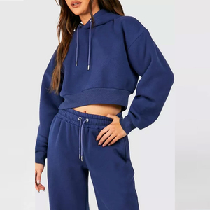 Conjunto de Sudadera con Capucha y Pantalones de Chándal para Gimnasio, de Gran Venta, Personalizable, Ropa Urbana de Otoño, con Estampado de Letras, Top Corto para Mujer, Chándal de 2 Piezas - Product Image 5