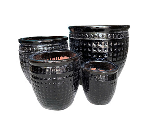 Pots de fleurs en céramique blanche vintage vietnamienne de haute qualité, écologiques, durables, pour l'extérieur, avec trou de drainage, pour la maison et le jardin - Product Image 6