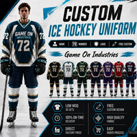 Ensemble maillot et short de hockey pour hommes en tissu respirant tendance, service OEM ODM, nouveau style, uniformes personnalisés pour clubs de hockey sur glace