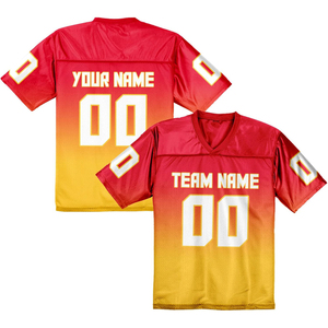 Camiseta de Fútbol Americano Duradera, Fabricante Mayorista, Tela Interlock, Personalizada con Transferencia Térmica, Ropa Deportiva Universitaria, Equipos de EE. UU. - Product Image 1