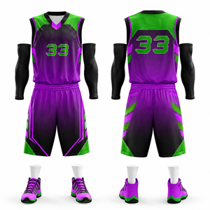 Conjunto de Uniforme de Baloncesto Lightning Bolt para Hombre, Jersey de Malla Sublimada, Pantalones Cortos, Ropa Deportiva de Equipo, Kit de Equipamiento para Juego, Venta OEM Profesional - Product Image 1