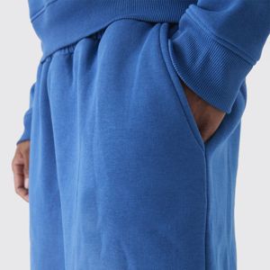 Pantalon de jogging en molleton de coton bleu roi pour homme, coupe oversize personnalisée, jambe large, vêtements pour homme, pantalons et pantalons de taille plus, OEM - Product Image 2