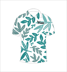 เสื้อโปโลพิมพ์ลายใบไม้เขตร้อนแบบกำหนดเอง แขนสั้น สวมใส่สบาย เหมาะสำหรับกอล์ฟ เทนนิส ชุดทีมฤดูร้อน - Product Image 6