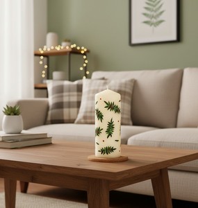 Bougie décorative à motif botanique pour la maison et le balcon, idéale pour les salons, les chambres, les tables basses - Product Image 1
