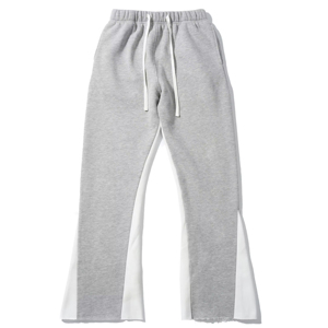 <b>Men's</b> Flared Sweatpants Elastic Waist Drawstring Casual Loose Baggy Fit <b>Trouser</b> Heavyweight Knitted Pants Autumn Style <b>Trouser</b> - Product Image 1