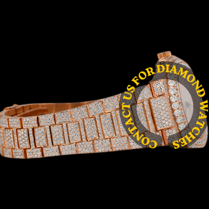 Nuevo Reloj de Lujo Personalizado de Diseño Moderno para Hombre, Completamente Cubierto de Diamantes, de Acero Inoxidable con Esfera de Cristal y Diamantes Moissanite - Product Image 6