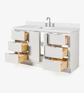 ตู้ห้องน้ำแบบติดตั้งเดี่ยวขนาด 61 นิ้ว ยี่ห้อ Private Label Phoebe รุ่น Single Sink  มีให้เลือก 2 แบบ  ขายส่งจากโรงงานเวียดนาม - Product Image 4