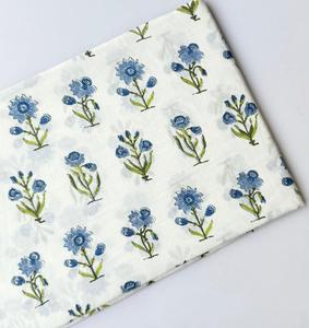 Tela india estampada a mano, hermosa tela decorativa hecha a mano con estampado floral, tela de algodón para confección de vestidos, textiles para el hogar, estampado personalizado - Product Image 1
